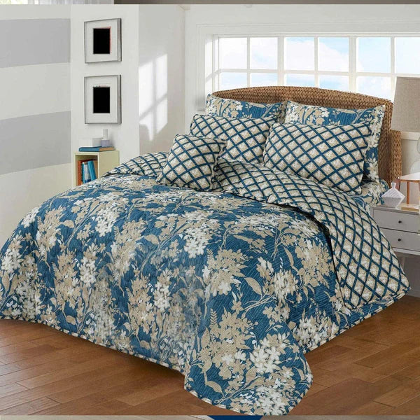 7 Pcs Quilted Comforter Set