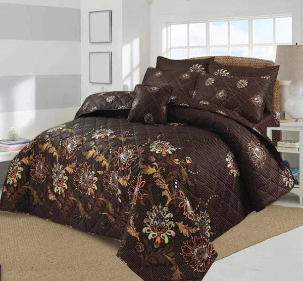 7 Pcs Quilted Comforter Set