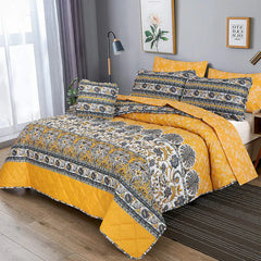 7 Pcs Quilted Comforter Set