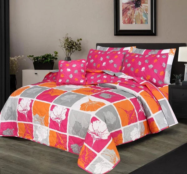 7 Pcs Quilted Comforter Set