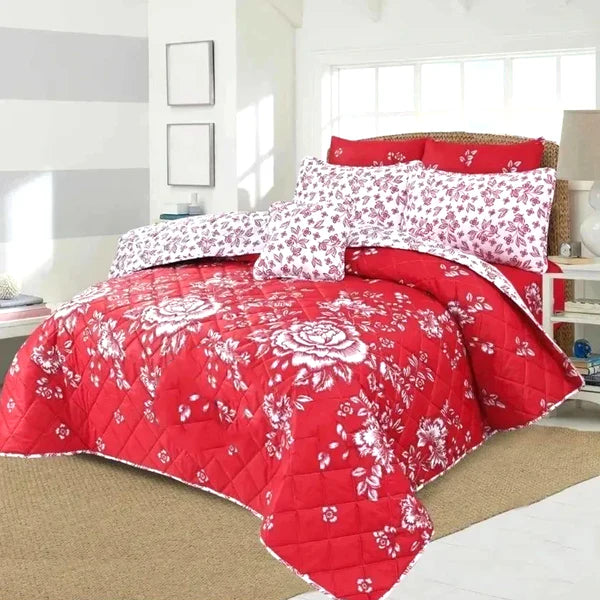 7 Pcs Quilted Comforter Set