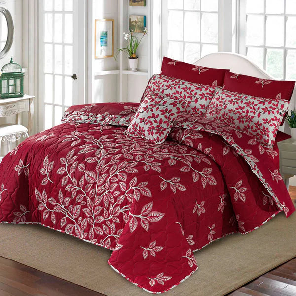 7 Pcs Quilted Comforter Set