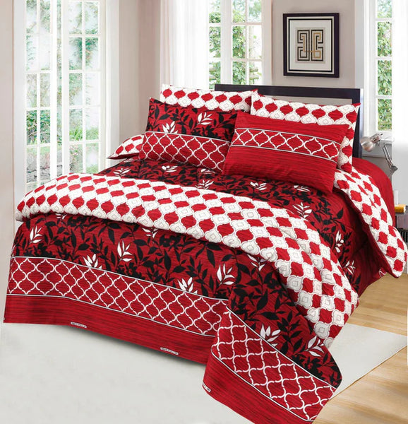 6 Pc Winter Comforter Set (Heavy Filling)