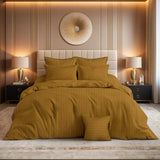 SATIN STRIPE DUVET COVERS SET 7 PCS