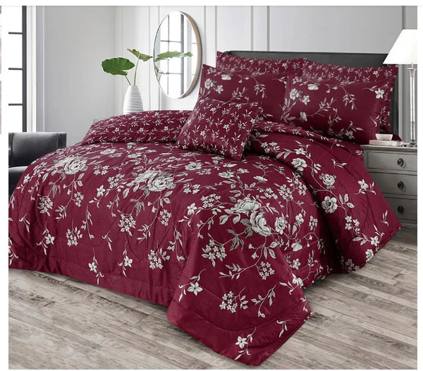 7 Pcs Quilted Comforter Set
