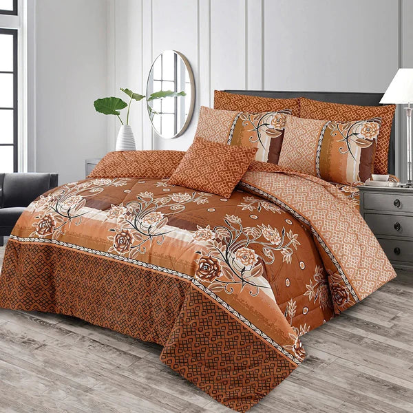 7 Pcs Quilted Comforter Set