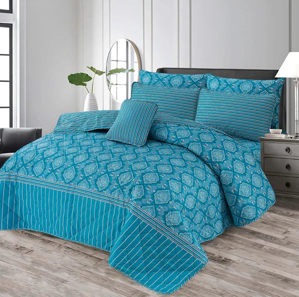 7 Pcs Quilted Comforter Set
