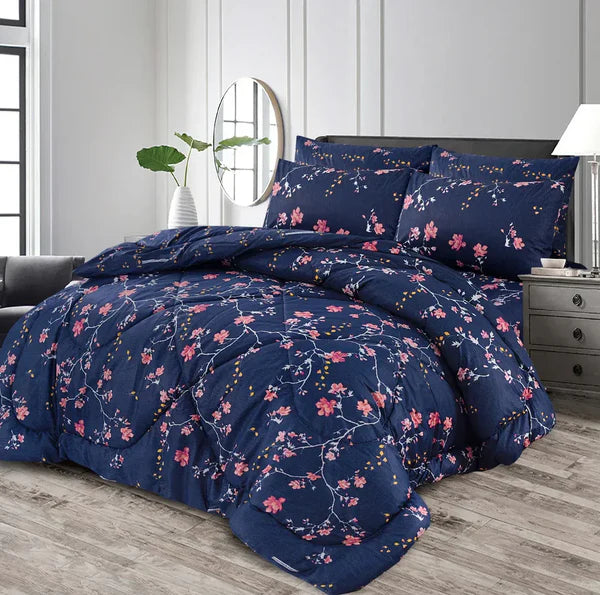7 Pcs Quilted Comforter Set