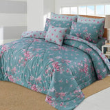 7 Pcs Quilted Comforter Set