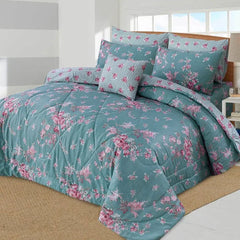 7 Pcs Quilted Comforter Set