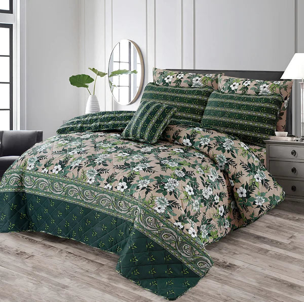 7 Pcs Quilted Comforter Set