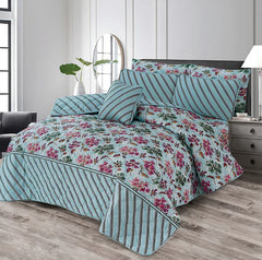7 Pcs Quilted Comforter Set