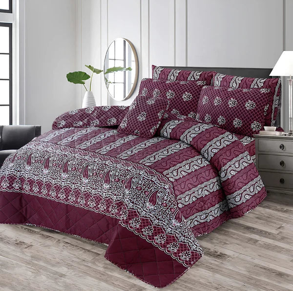 7 Pcs Quilted Comforter Set