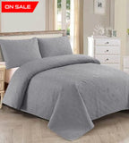 Plain Bedspread 3 Pc Set
