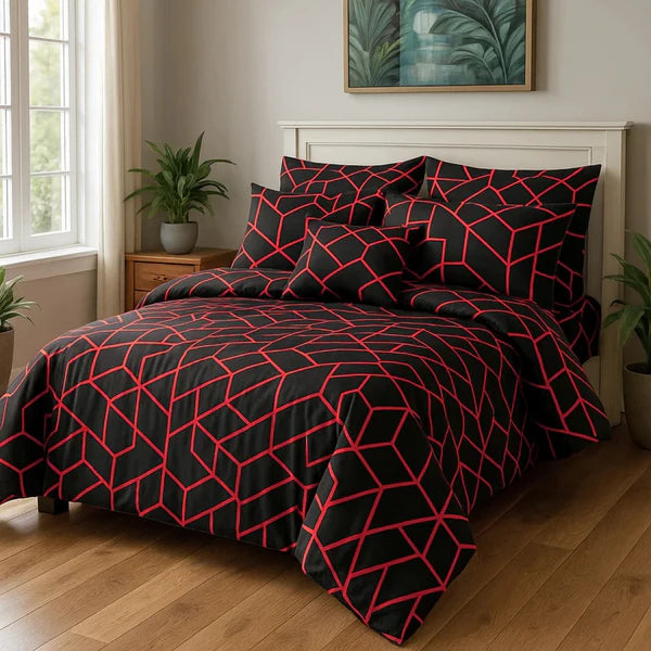 7 Pcs Quilted Comforter Set