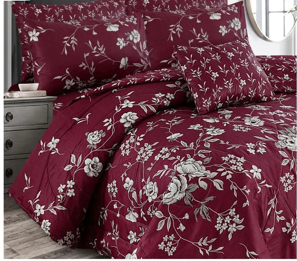 7 Pcs Quilted Comforter Set